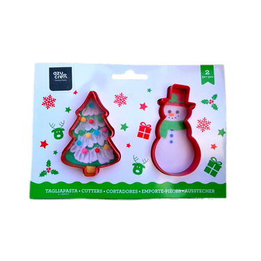 Kit Cortador Boneco de Neve e Pinheiro